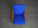 Scandinavian modern lounge chair Denmark, 1960s – top view
