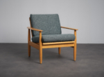 Scandinavian modern lounge chair from Denmark, 1970s, three-quarter front view
