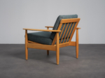 Scandinavian modern lounge chair from Denmark, 1970s, three-quarter rear view