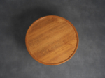 Scandinavian modern round teak coffee table from Denmark, 1960s, top view