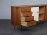 Sideboard by William Watting for Fristho, Netherlands, 1950s, three-quarter view with drawers open