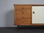 Sideboard by William Watting for Fristho, Netherlands, 1950s, drawer fronts and white sliding door detail