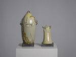Organic Sculptural Art Glass Duo, Netherlands, 1990s