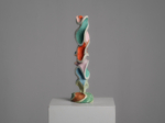 Abstract Polychrome Wood Sculpture, Attributed to Ivan Stoyanov, Bulgaria, 1981