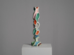 Abstract Polychrome Wood Sculpture, Attributed to Ivan Stoyanov, Bulgaria, 1981