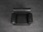 Leather and Chrome Lounge Chair, Italy, 1990s