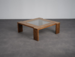 Modernist Wenge and Glass Coffee Table, Netherlands, 1970s