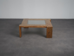 Modernist Wenge and Glass Coffee Table, Netherlands, 1970s