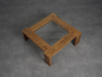 Modernist Wenge and Glass Coffee Table, Netherlands, 1970s