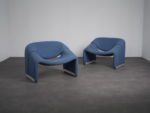 Pair of F598 Groovy Lounge Chairs by Pierre Paulin for Artifort, Netherlands, 1970s