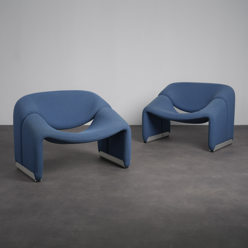 Pair of F598 Groovy Lounge Chairs by Pierre Paulin for Artifort, Netherlands, 1970s