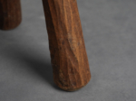 Robust Primitive Solid Wood Stool, Europe, 1970s