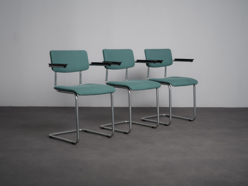 Set of 3 Modernist Cantilever Armchairs, Netherlands, 1990s