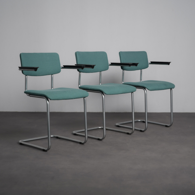 Set of 3 Modernist Cantilever Armchairs, Netherlands, 1990s