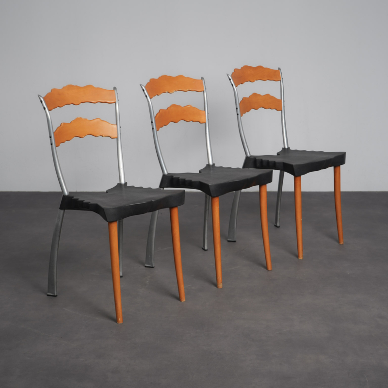Set of 3 Sedlak Dining Chairs by Bořek Šípek for Vitra, Switzerland, 1992