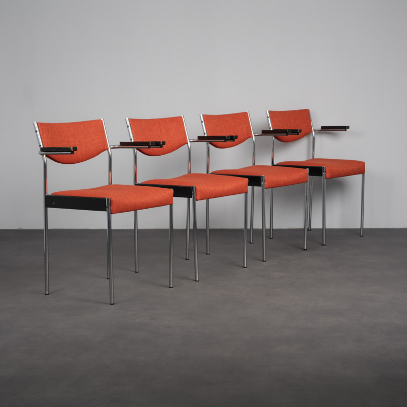 Set of 4 Modernist Dining Chairs by Thereca, Netherlands, 1960s