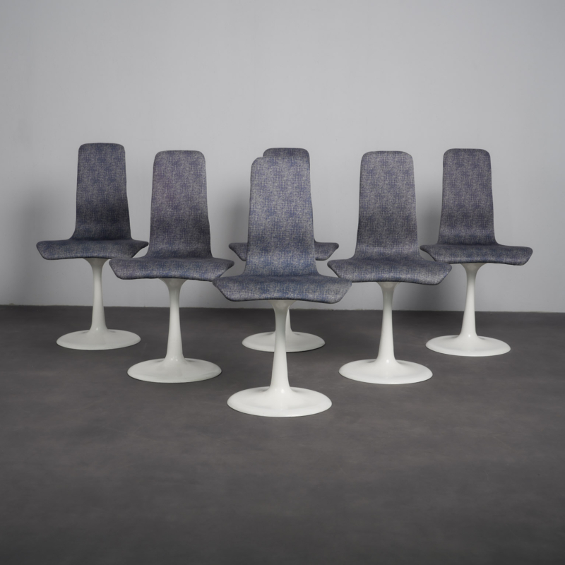 Set of 6 Space Age Tulip Chairs by Läsko Studioform, Germany, 1970s