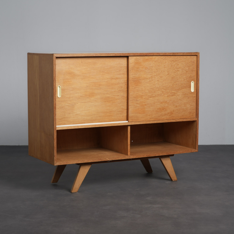 Sideboard with Sliding Doors, Czechoslovakia, 1960s